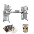 Automatic sachet dispenser for cup bowl instant noodle